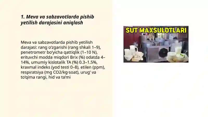Meva va sabzavotlarning sifat ko'rsatkichlari 3