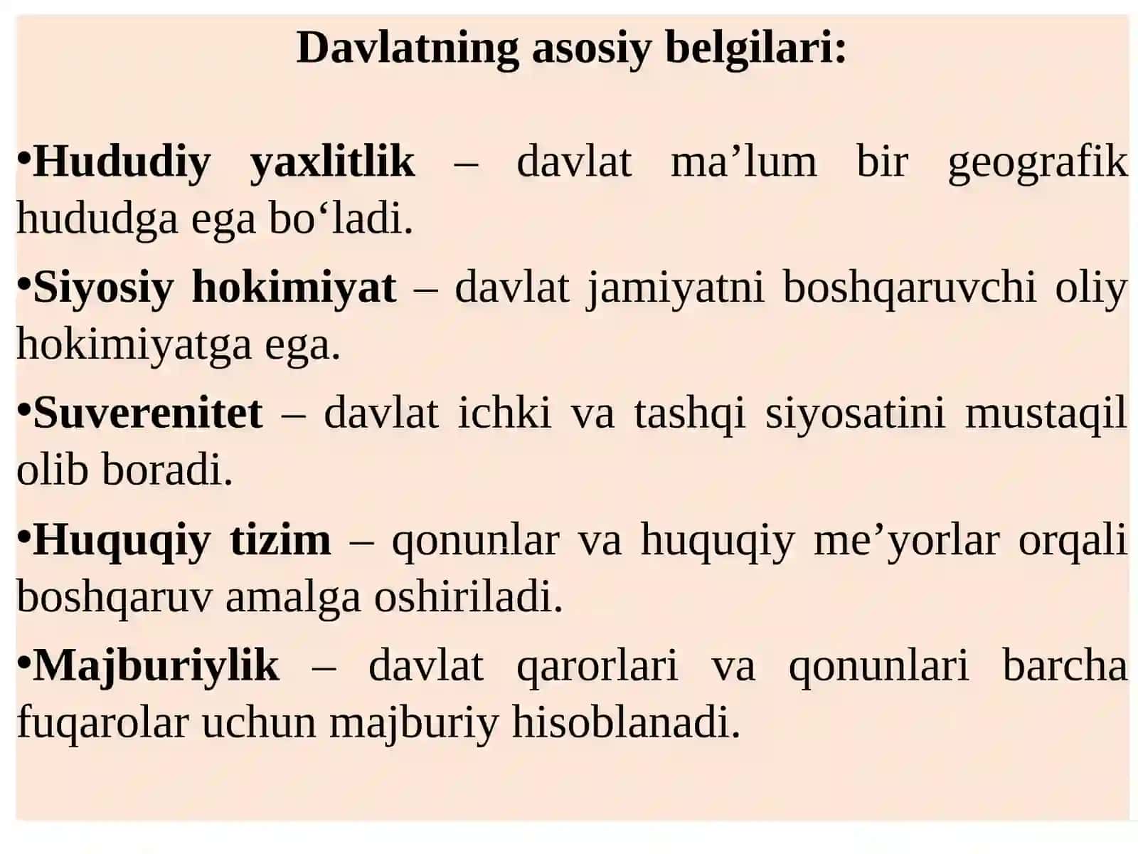 Davlat institusional tashkilot sifatida. Oila va uy xo‘jaligi faoliyati yuritishning nazariy asoslari 3