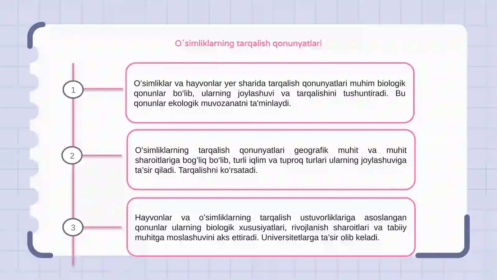 Oʻsimlik va hayvonlarni yer sharida tarqalish qonunyatlari 3