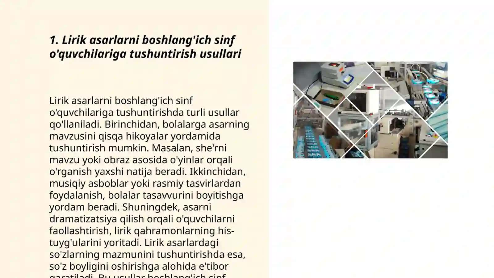 Boshlanģich sinfda lirik asarlar ustida ishlash uchun metodik tavsiyalar ishlab chiqish 3