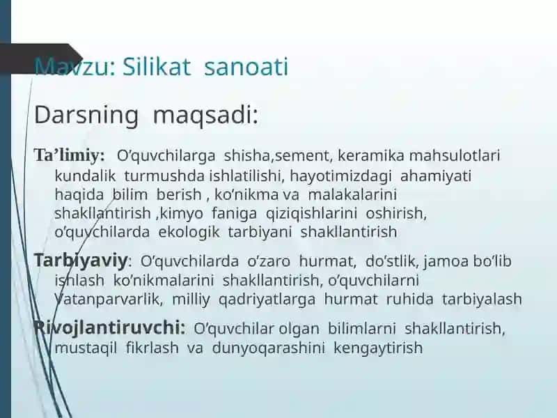 Silikat sanoati 3