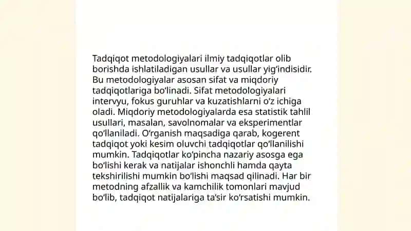 Tadqiqot metodologiyalari 3