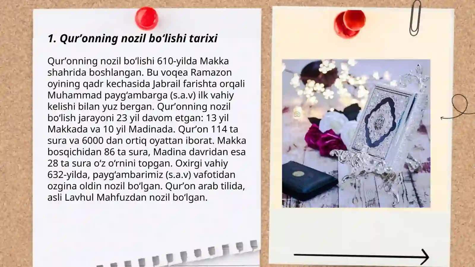 Qurʼon, sura va oyat tushunchalarining maʼnosi, qurʼonshunoslikning shakllanishi va rivojlanishi 3