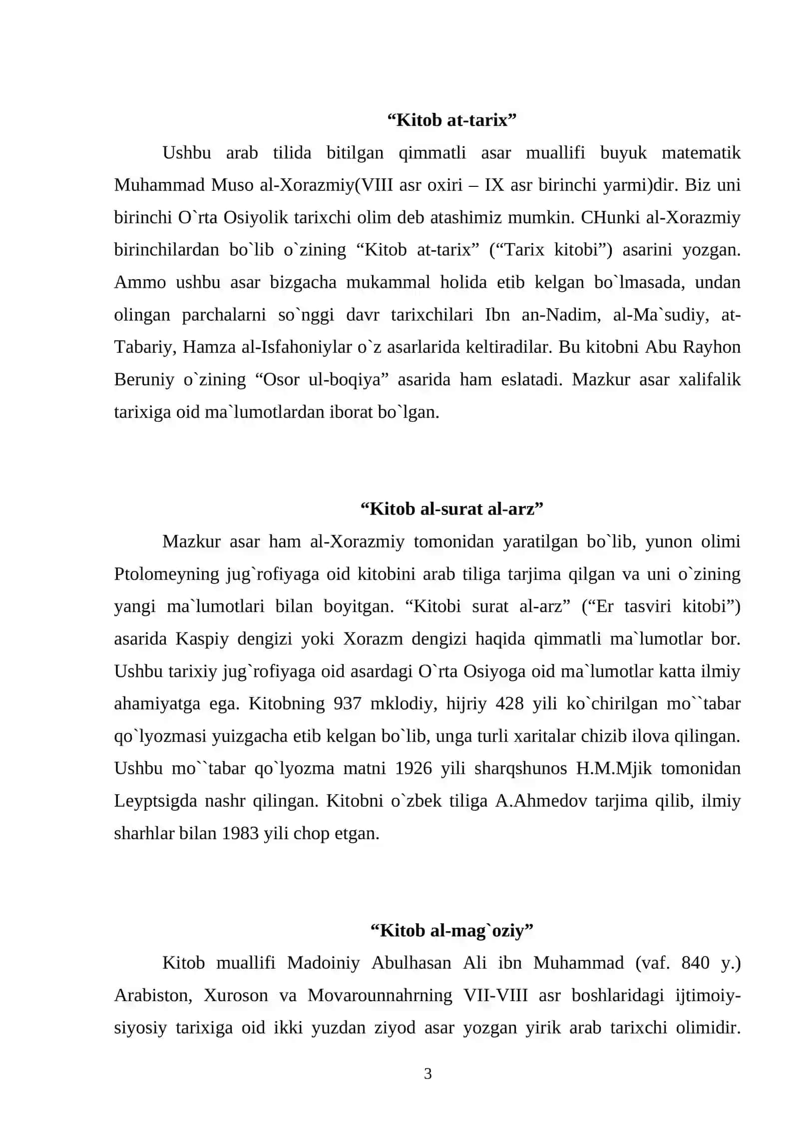 Arab Tilida Bitilgan Manbalar 3