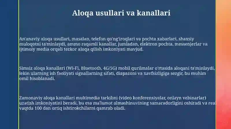 Muloqot qilishni tak tik variantlari 3