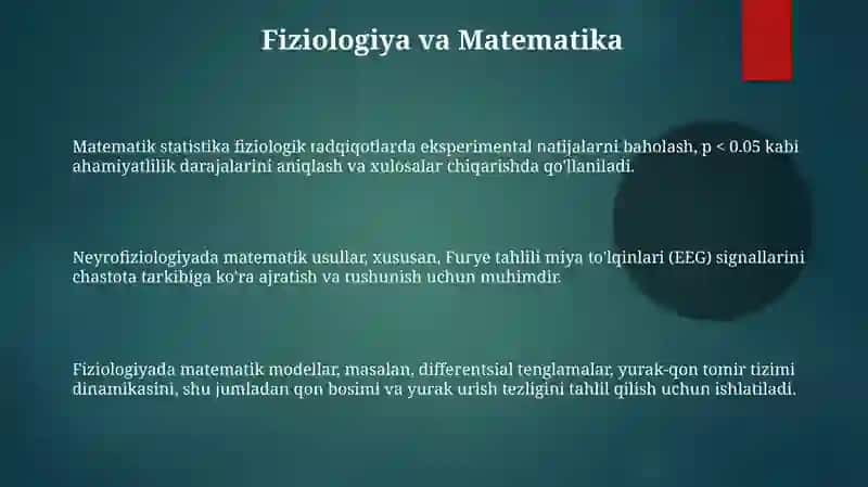 Fiziologiyaning boshqafanlar bilan aloqasi 3