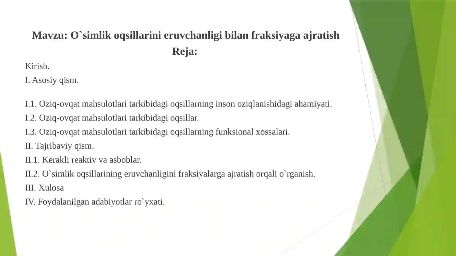 O`simlik oqsillarini eruvchanligi bilan fraksiyaga ajratish 3