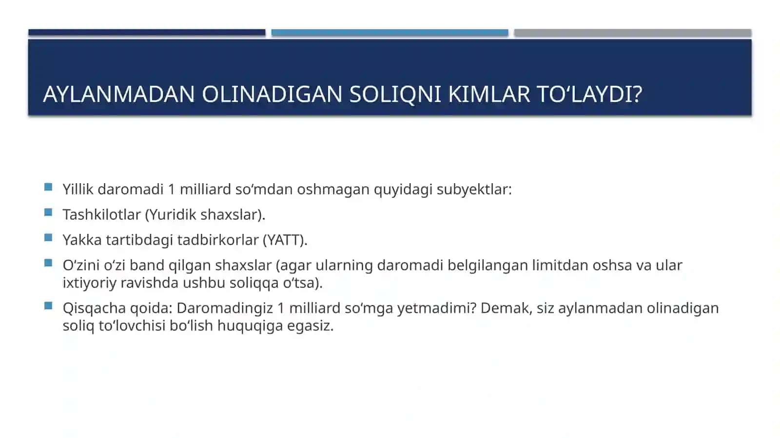 Aylanmadan olinadigan soliq: Mazmuni, stavkalari va hisoblash tartibi 3