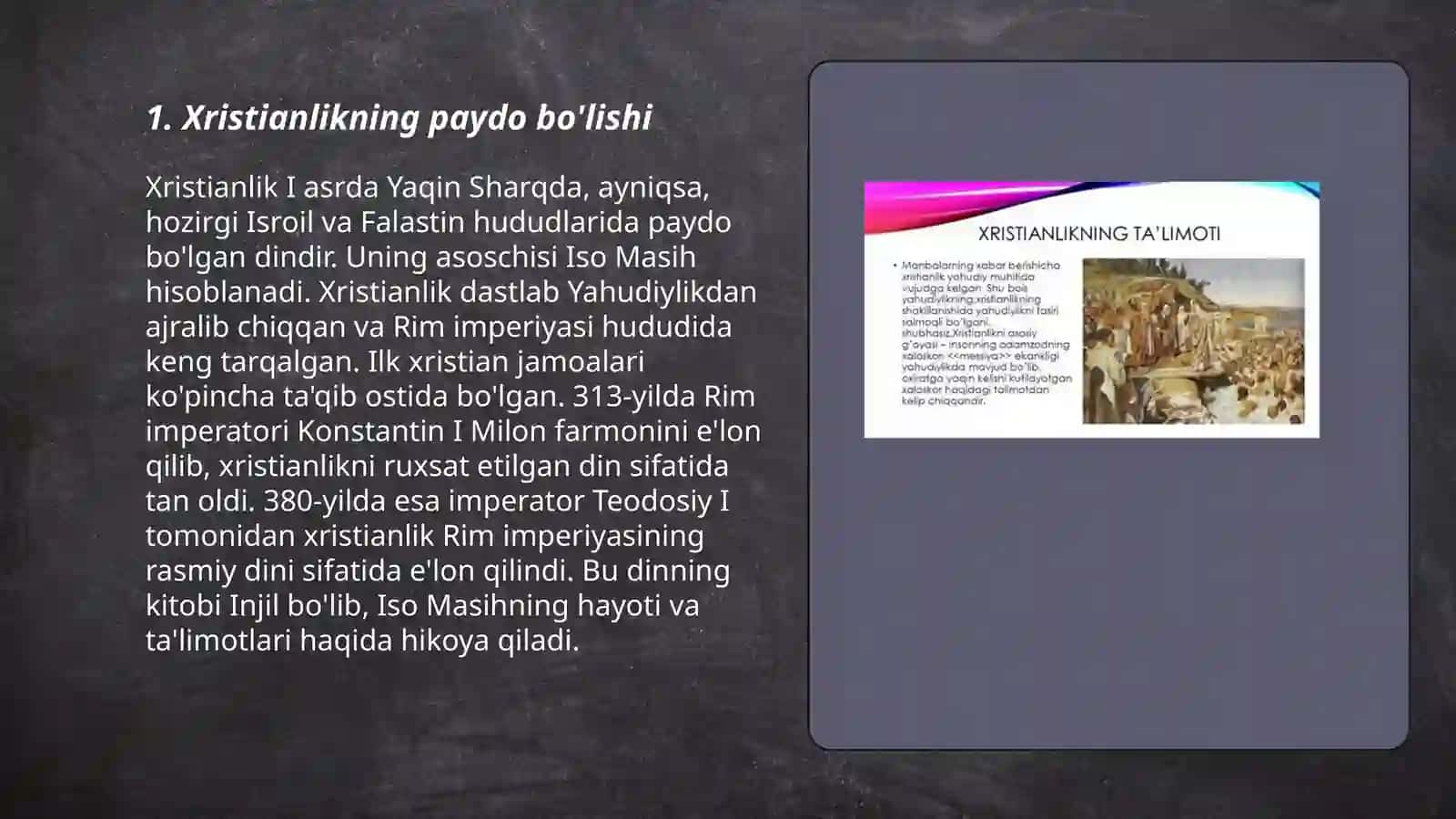 Xristianlikning vujudga kelishi va rivoj topishi 3