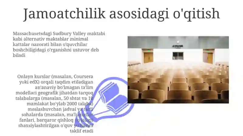 Taʼlimni tashkil etishning noʼanaviy shakllari 3