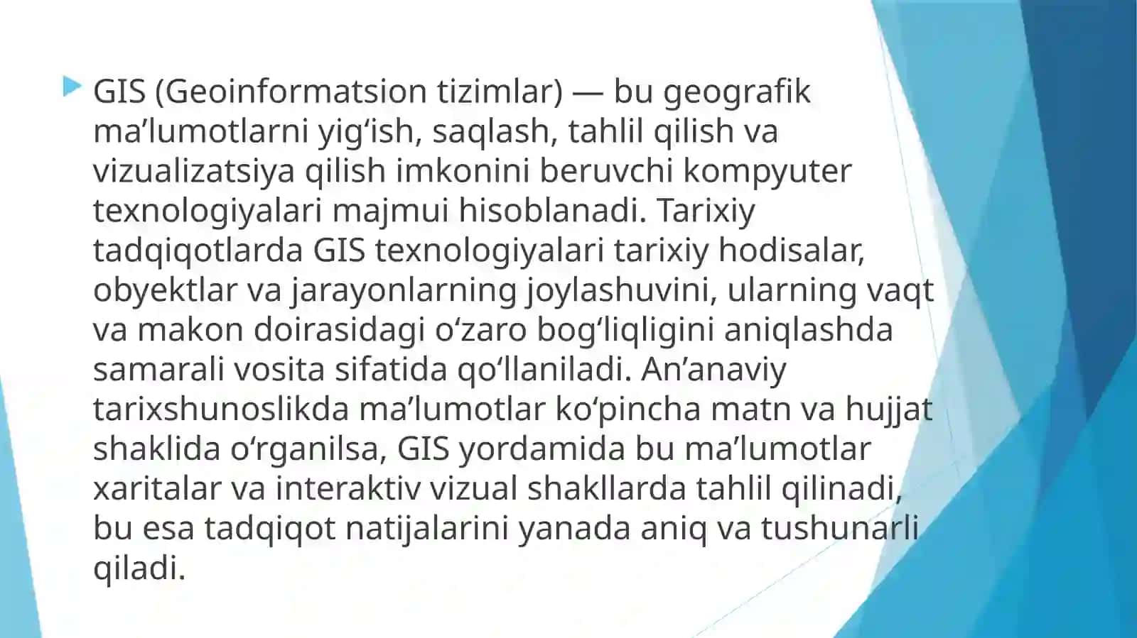 Tarixiy tadqiqotlarda GIS (geoinformatsion tizimlar) texnologiyalari 3