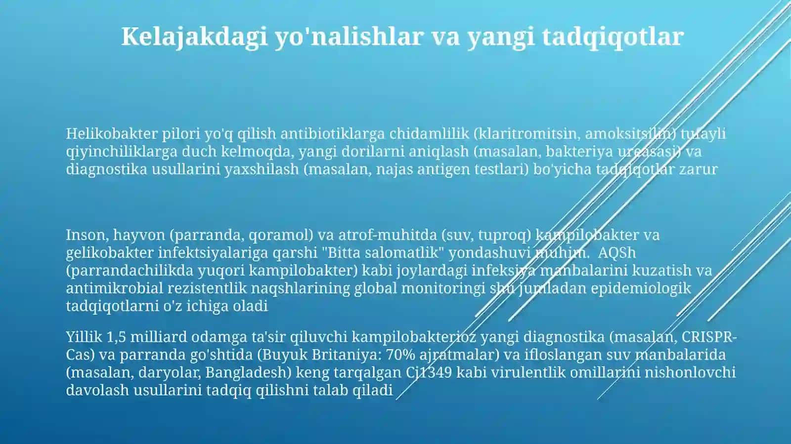 Kampilobakteriyalar,xelikobakteriyalarvaularningamaliyotdagiahamiyati 3