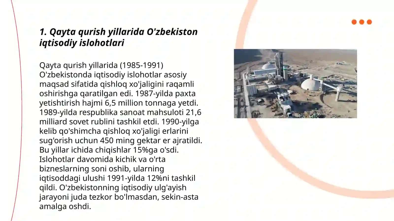Qayta qurish yillarida O'zbekistondagi ijtimoiy va siyosiy vaziyat 3