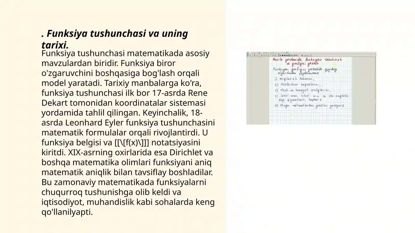 Funksiya tushunchasi va uning tarixi 3