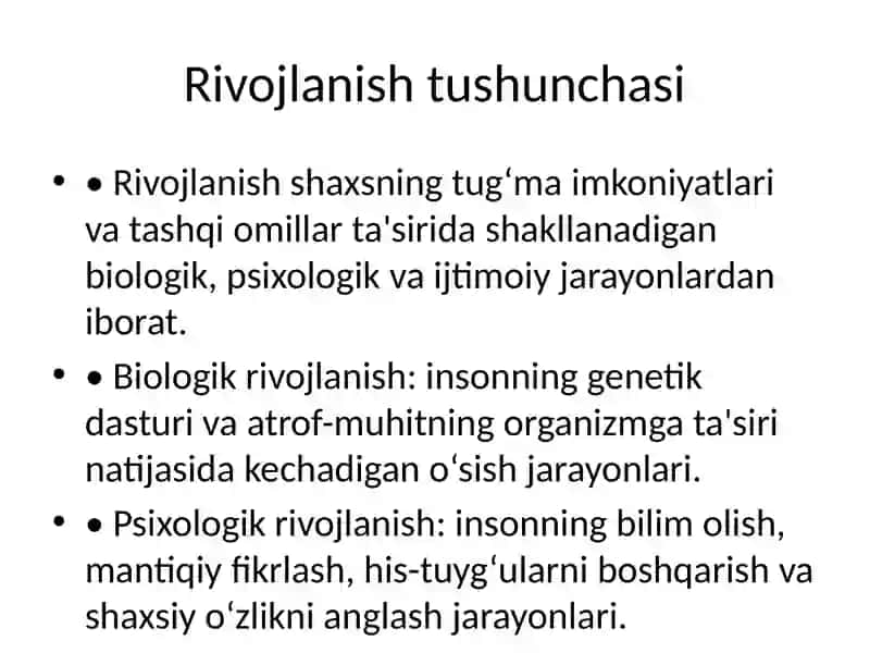 Rivojlanishning Yoshga va Individual Xususiyatlariga Oid Tadqiqotlar Tahlili 3