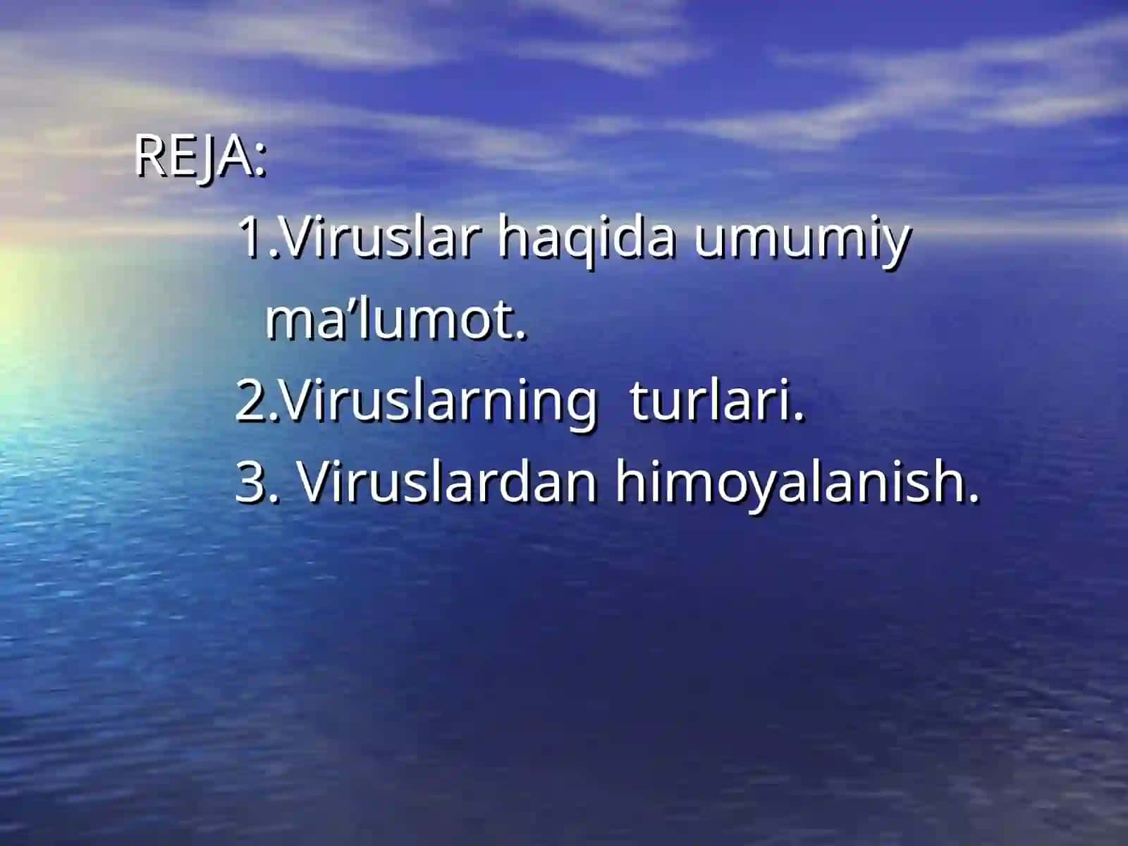 Mavzu: KOMPYUTER VIRUSLARI 3