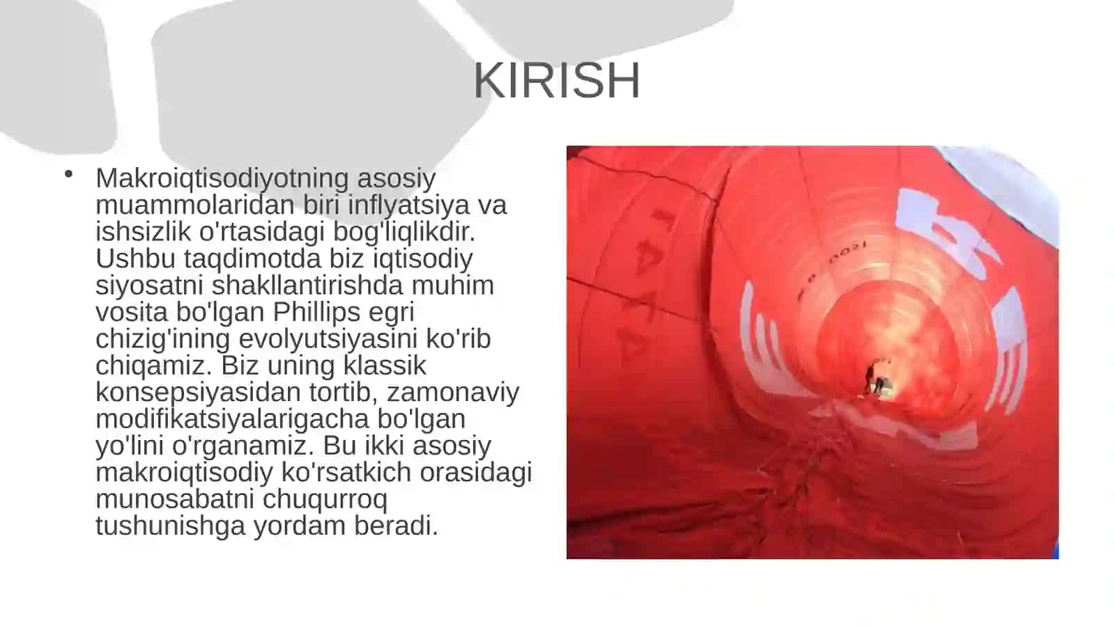 INFLYATSIYA VA ISHSIZLIKNING ZAMONAVIY PHILLIPS EGRI CHIZIG'I 3