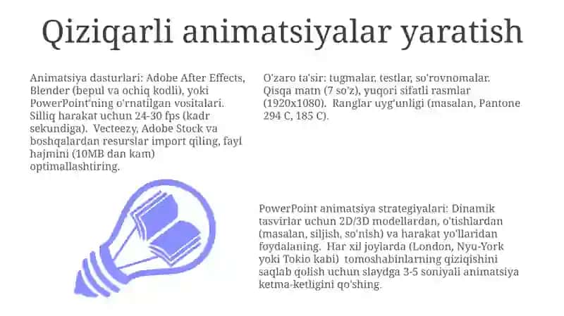 Animatsiya Texnikalari va Eng Yaxshi Amaliyotlar 3