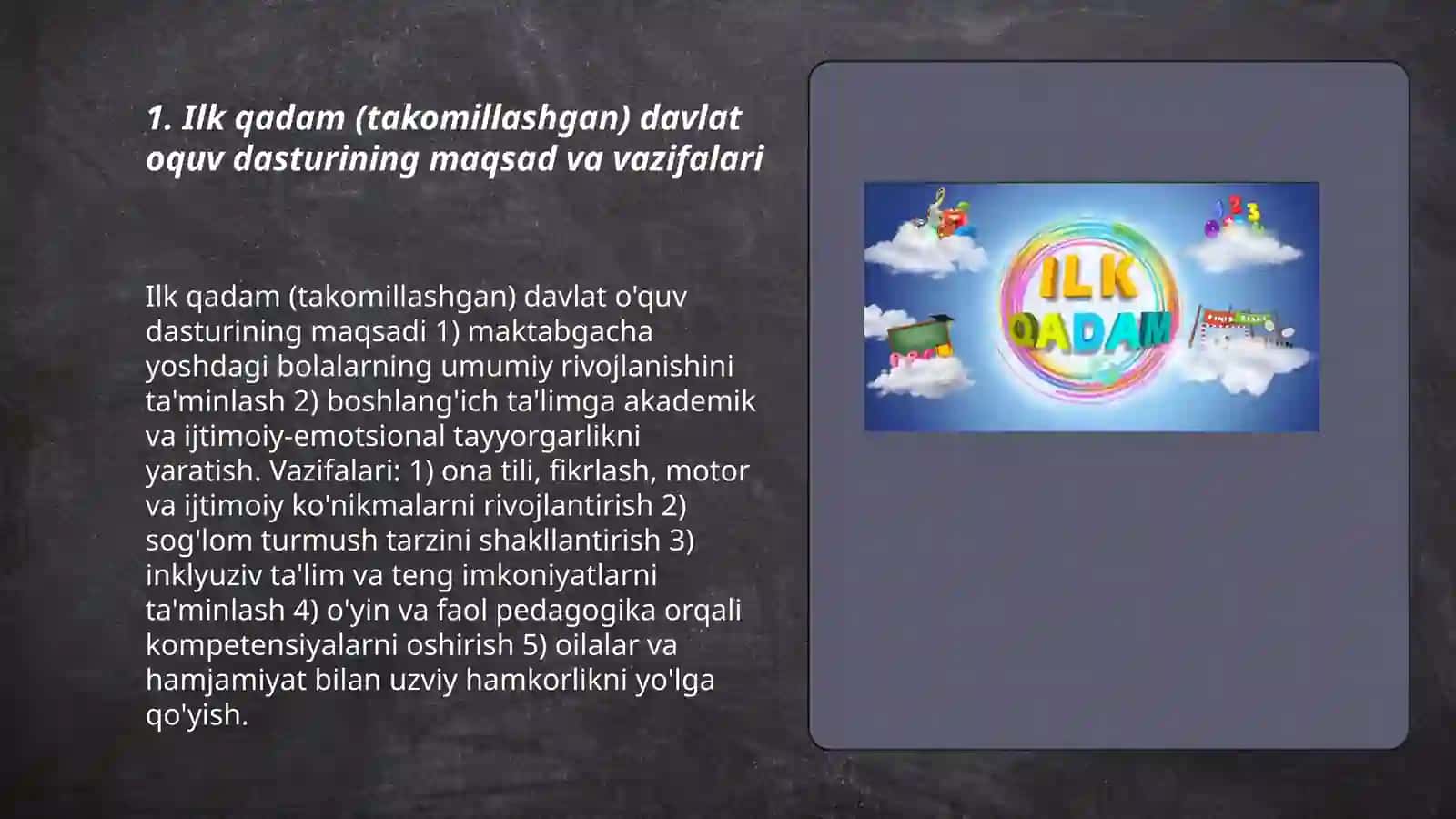 Ilk qadam (takomillashgan) davlat oquv dasturi 3