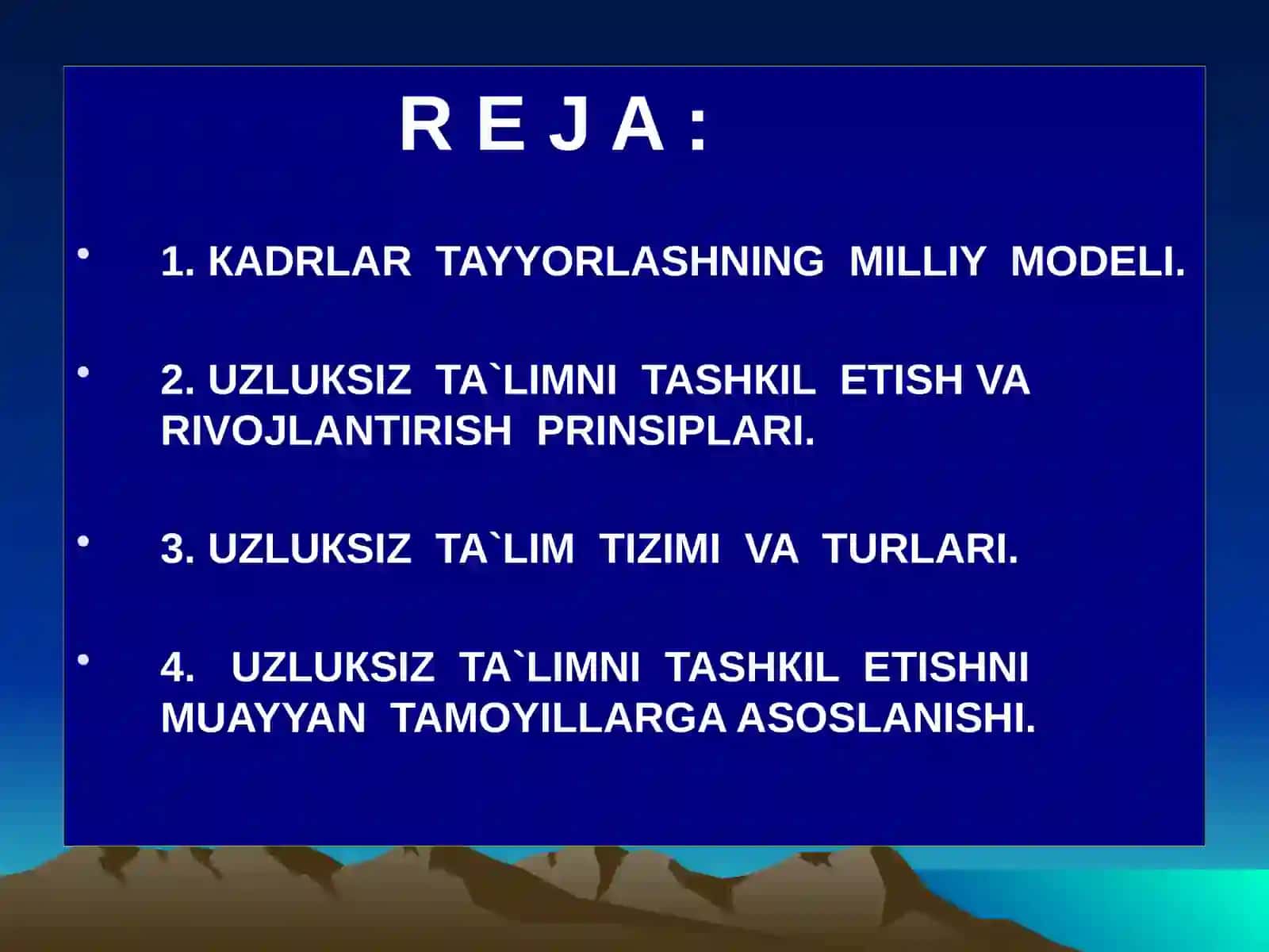 Mustaqillik Yillarida O`zbekistonda Ta`lim Tizimi 3