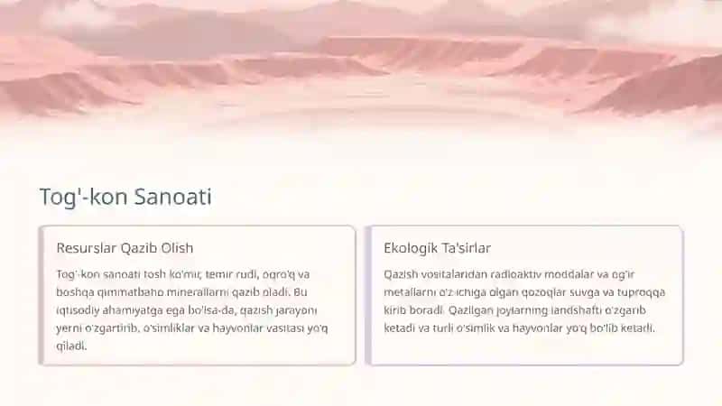 Tog’-kon, Kimyo, Metallurgiya Sanoati va Atrof-muhit Muhofazasi 3