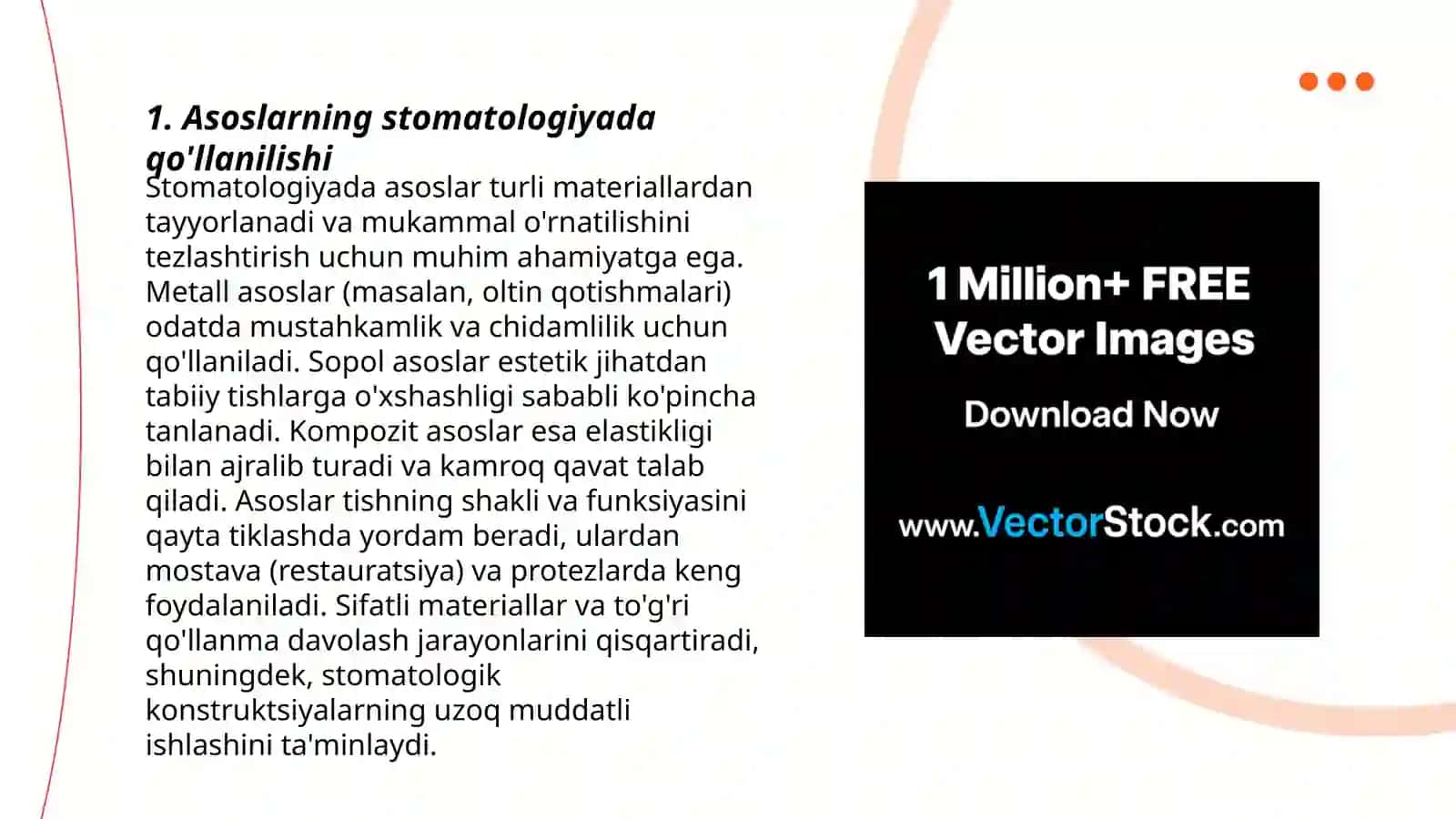 Asoslarning stomatologiyada qo'llanilishi 3