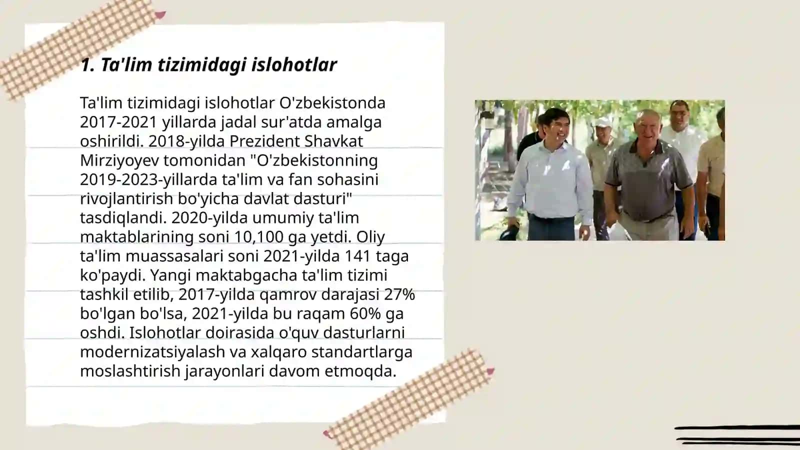 Ta'lim tizimidagi islohotlar 3