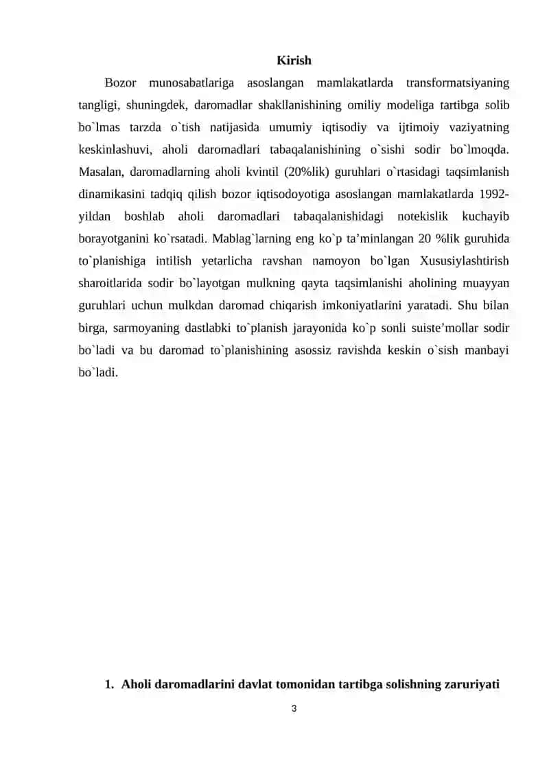 АHОLI DАRОMАDLАRINI DАVLАT TОMОNIDАN TАRTIBGА SОLISH 3