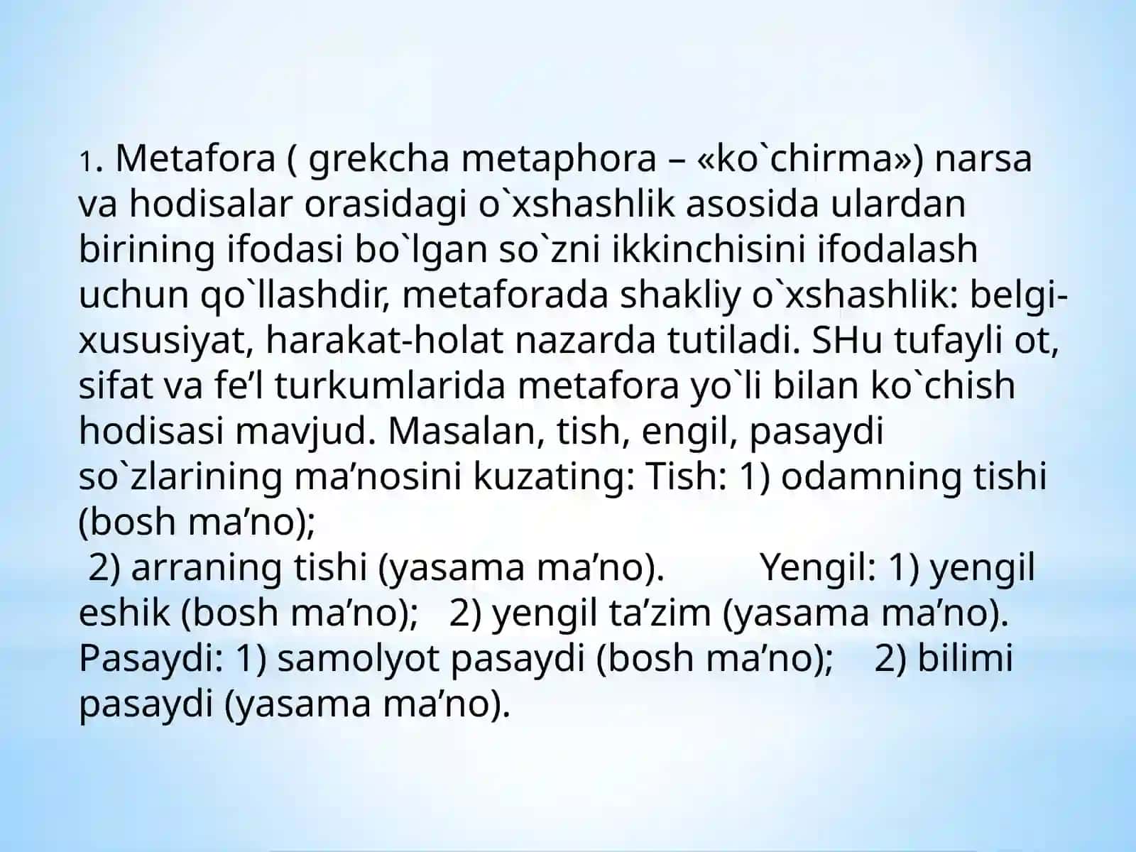 Ma’no ko‘chishining turlari 3