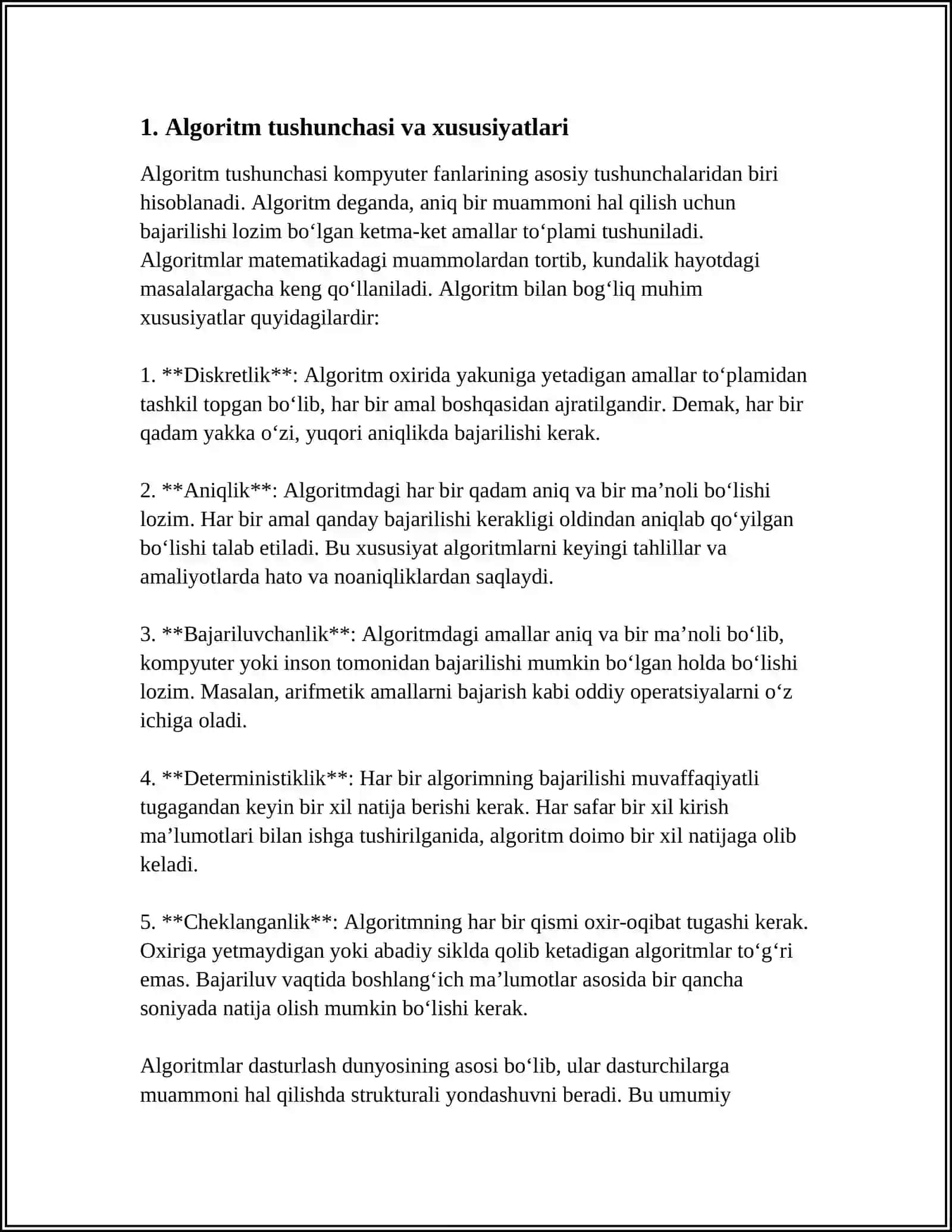 ALGARITIMLASH VA DASTURLASHNI ASOSIY TUSHINCHALARI 3
