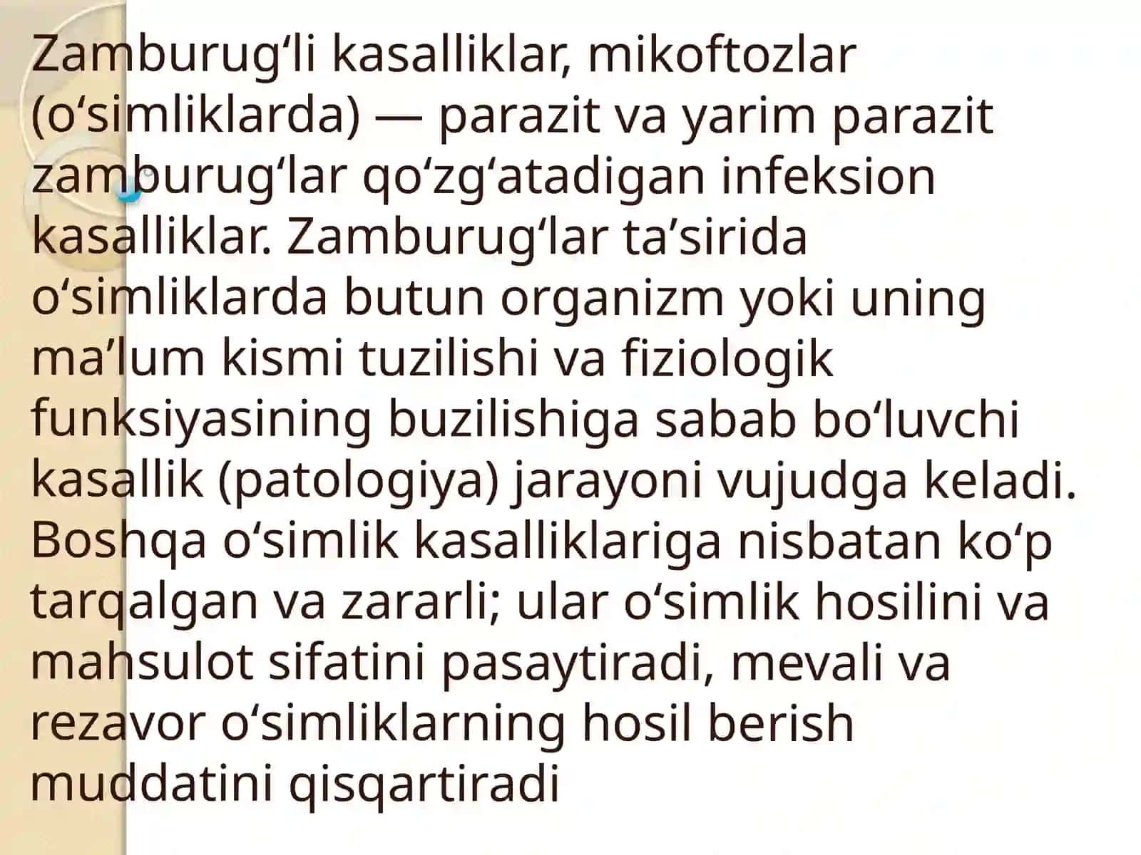 Biotexnologiyayo'nalishi 417-guruxtalabasi 3
