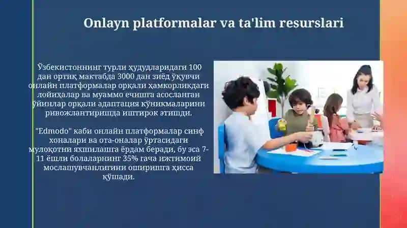 Ijtimoiy pedagogik faoliyatda bolalarning moslashuv koʻnikmalarini shakllantirish texnologiyalari 3