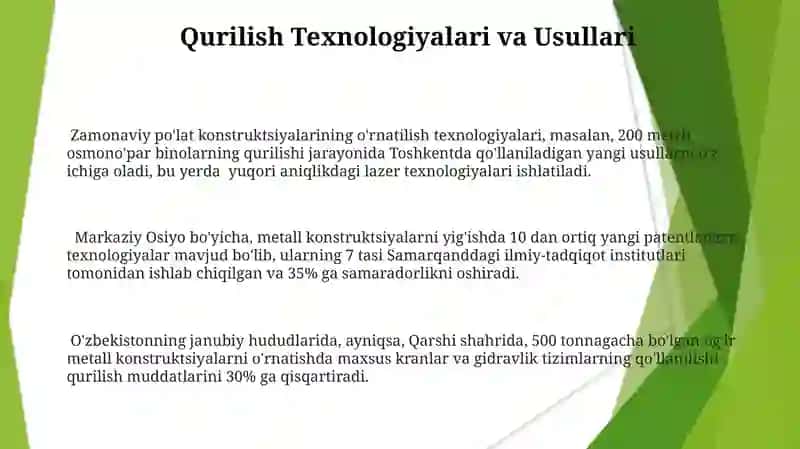 Yangi Qurilish Konstruksiyalarini (Metall) O'rganish 3