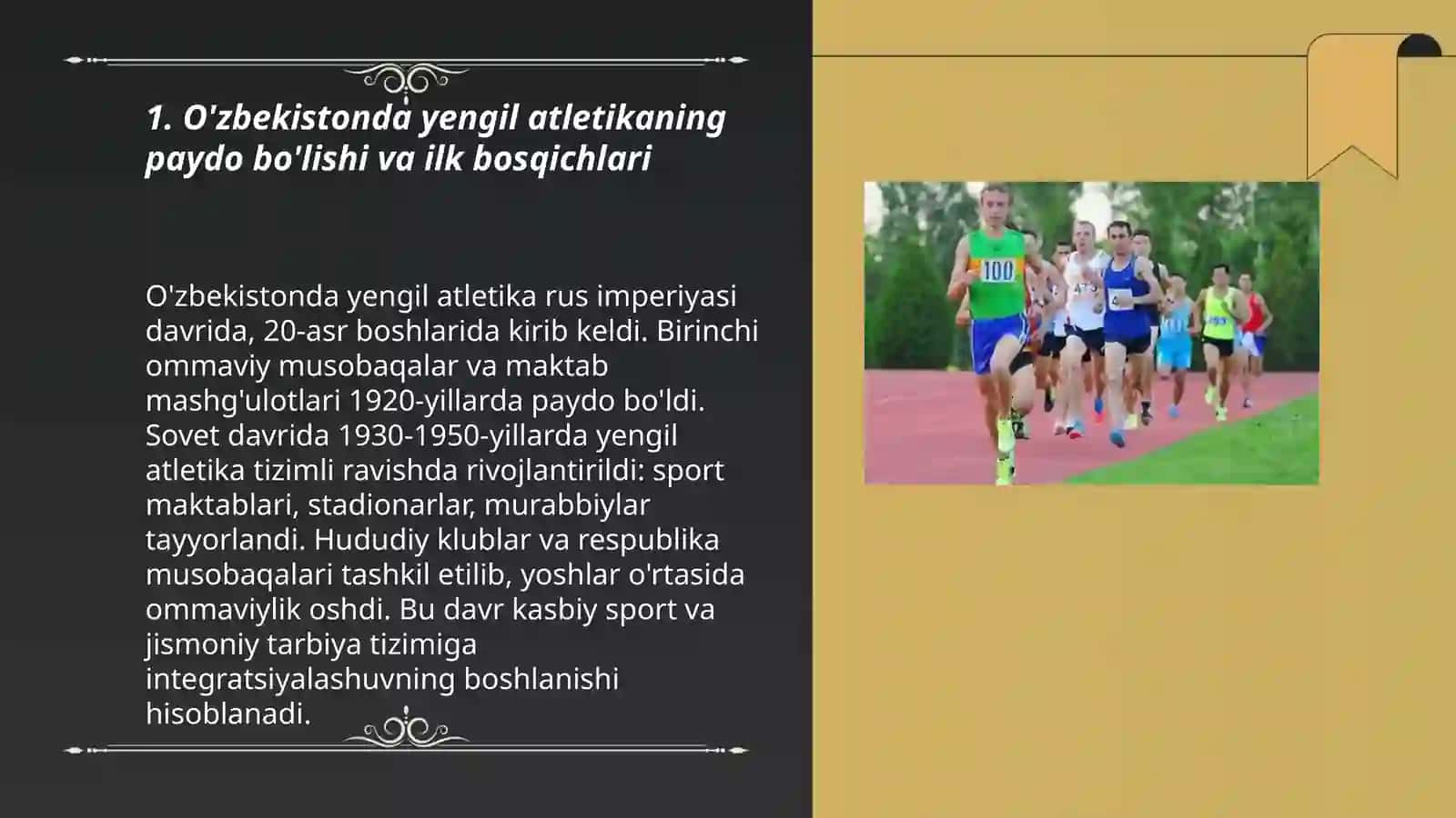 O'zbekistonda Yengil atletikani rivojlanishi tarixi va uning jismoniy tarbiya tizimida turgan o'rni 3