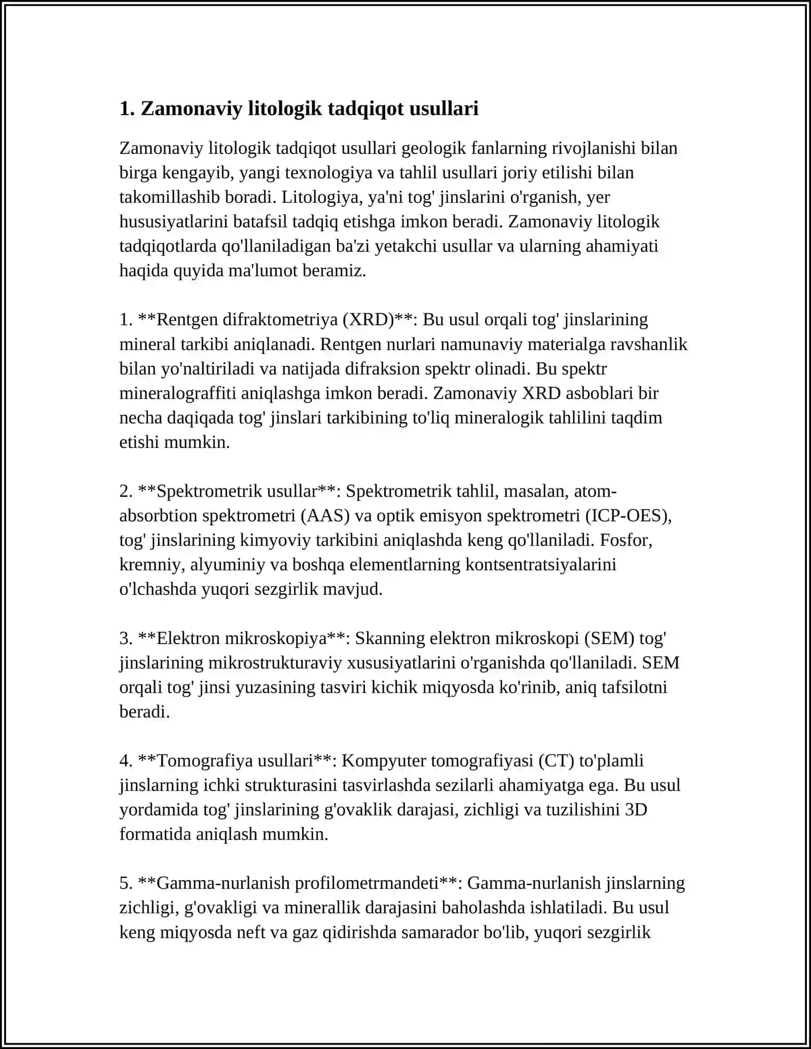 ZAMONAVIY LITOLOGO - FASIAL TAHLILNING TASNIFI 3