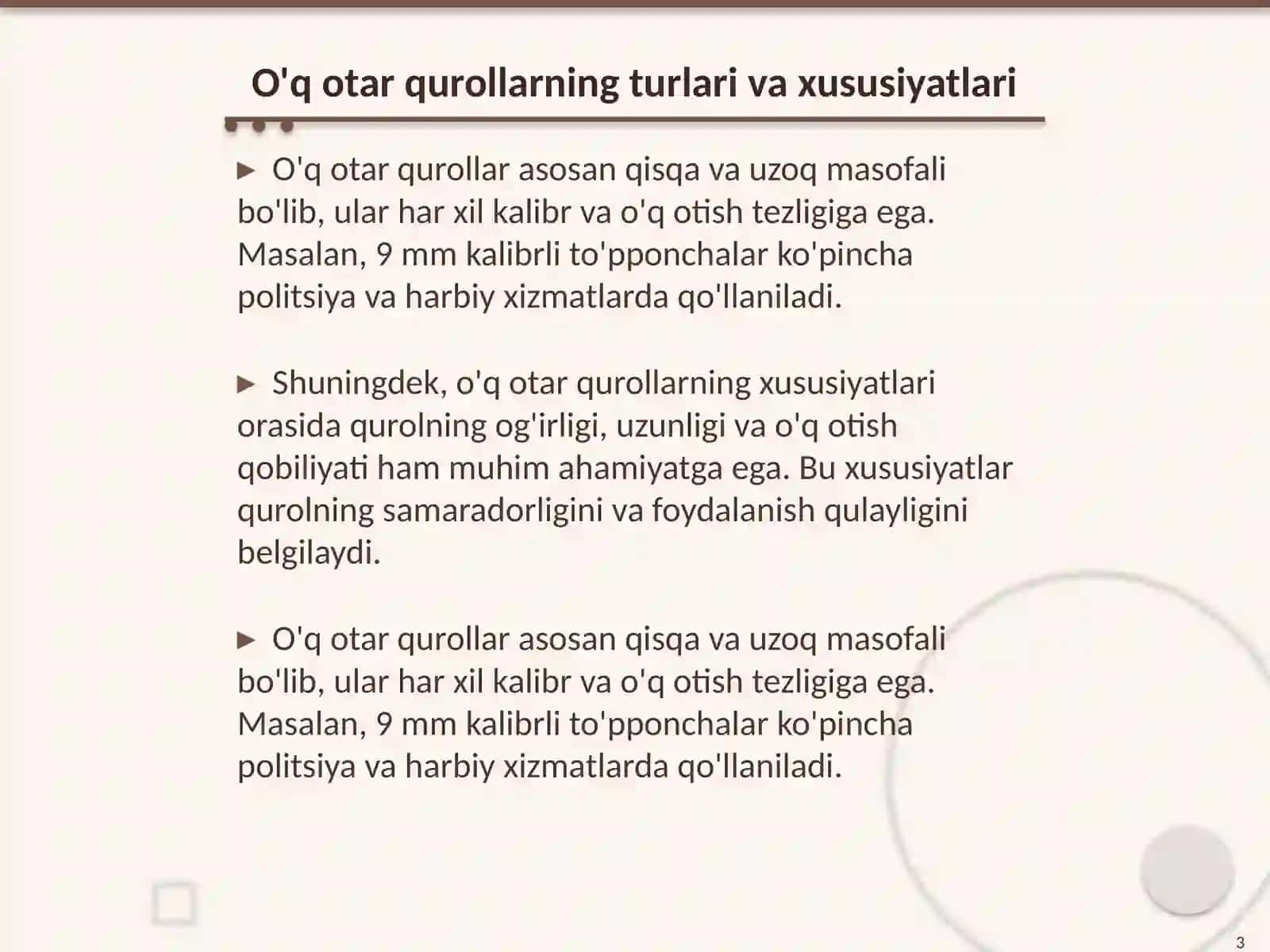 O'q otar quroldan jarohatlanish mexanizmi( sud ekspertiza fani) 3