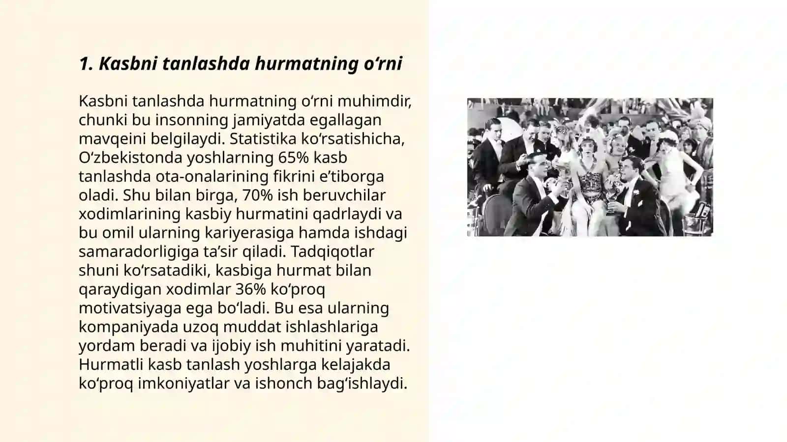Kasbga hurmat yuksak fazilat 3