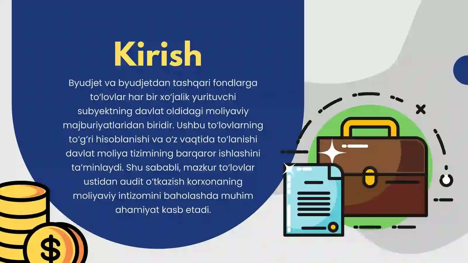 BYUDJET VA BYUDJETDAN TASHQARI FONDLARGA TO'LOVLAR BO'YICHA MAJBURIYATLAR AUDITI 3