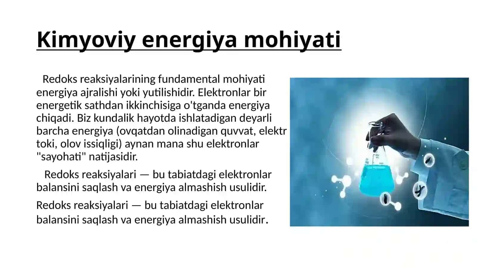 OKSIDLANISH-QAYTARILISHI REAKSIYALARINING AHAMIYATI 3