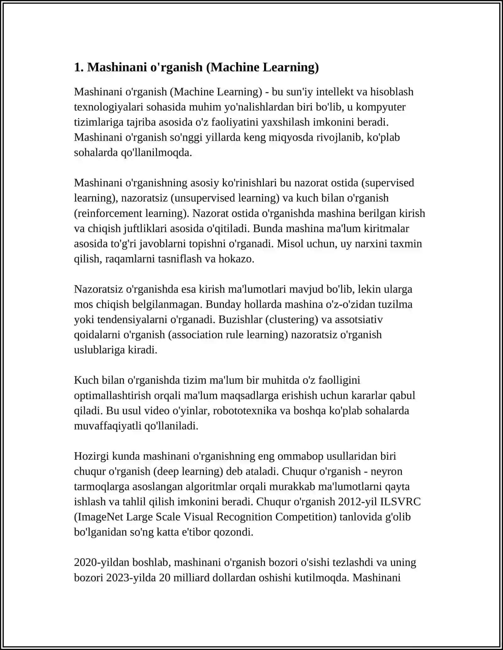 SUN'IY INTELLEKT SOHASIDAGI TADQIQOTLARNING ASOSIY YO‘NALISHLARI 3