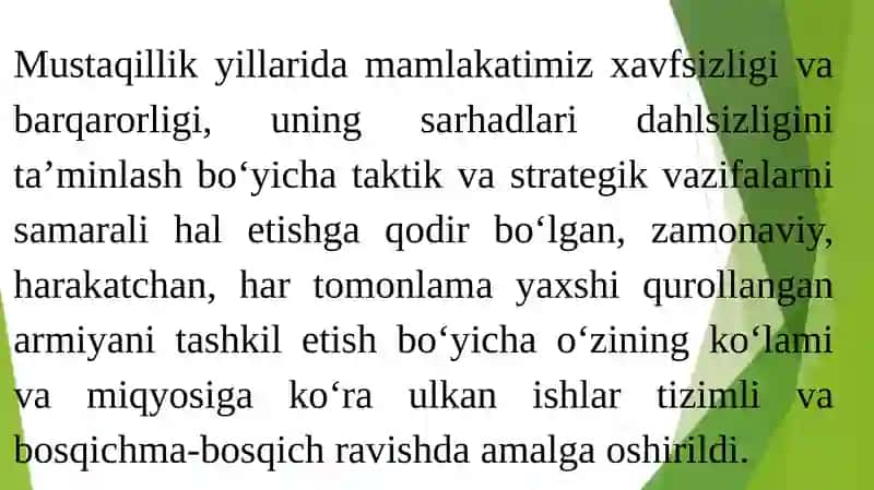 O‘zbekiston Respublikasi harbiy xavfsizligini ta’minlash masalalari 3