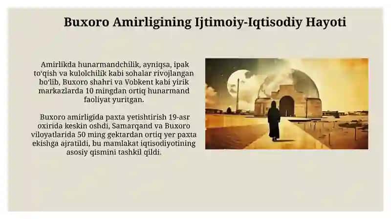 Buxoro Amirligining Ijtimoiy-Iqtisodiy Hayoti 3