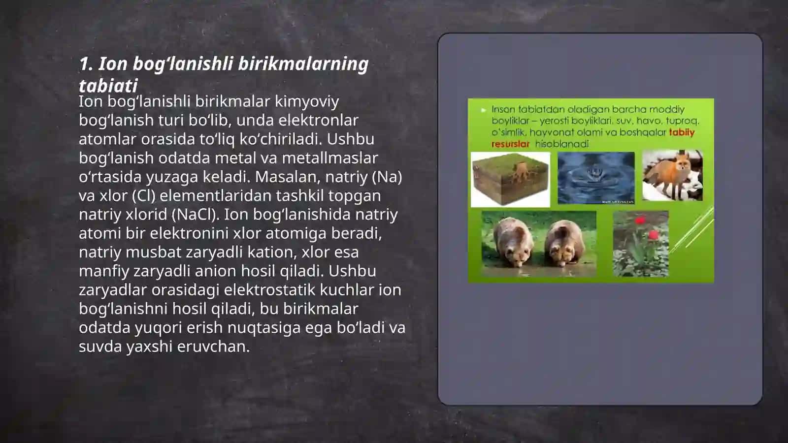 Tuproq suvning ifloslanishi ion bogʻlanishli birikmalarni aniqlab ulardan tozalash gʻoyasini ishlab chiqish 3