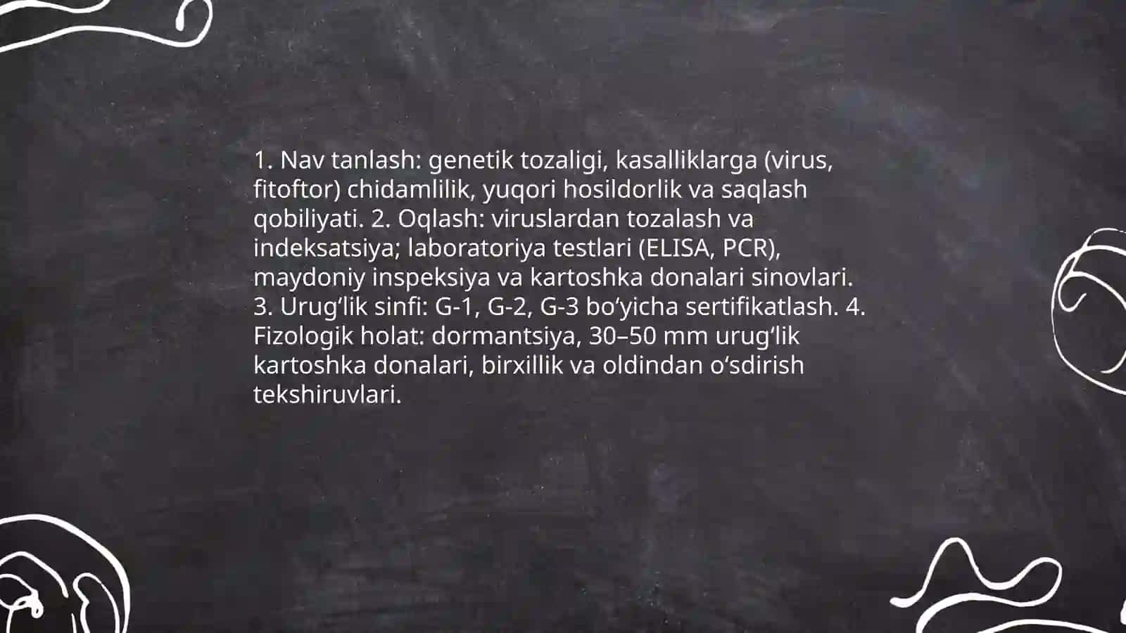 Kartoshka urugʻlik tugaraklarini ekishga tayyorlash tenalogyasi 3