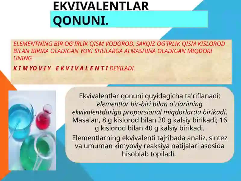 Kimyoning asosiy qonunlari 3