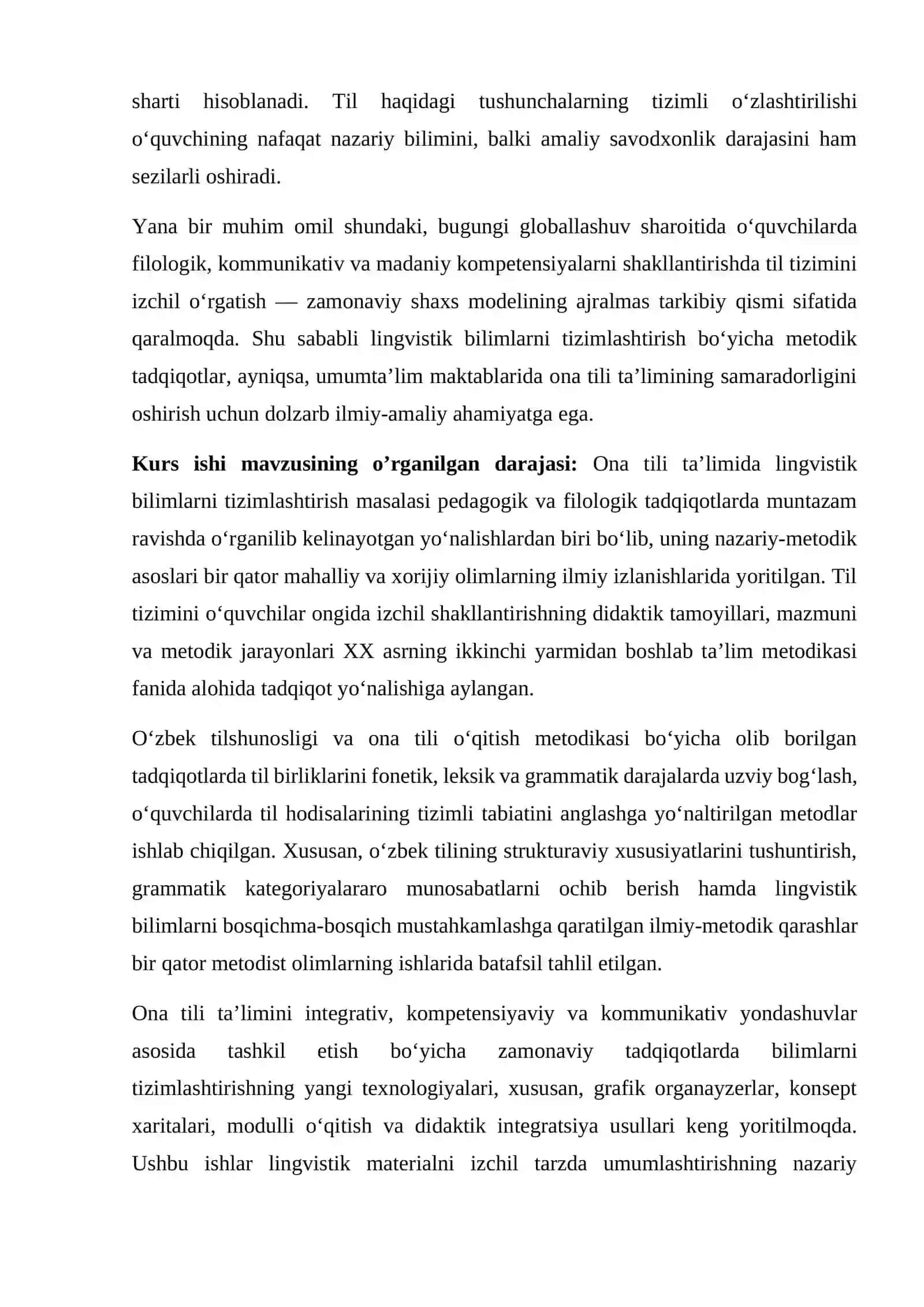 Til tizimi haqida izchil, mantiqan bog‘langan va amaliy qo‘llashga yo‘naltirilgan kompetensiyalarni shakllantirish 3