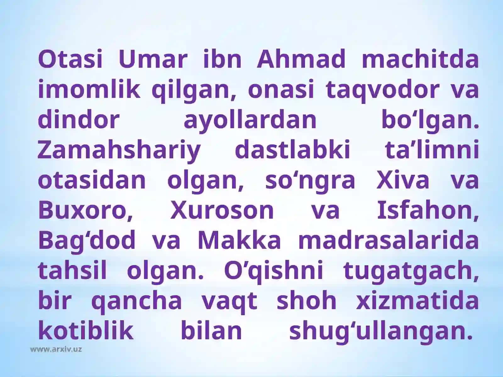 Abulqosim MahmudAz-zamahshariy(1075 - 1144) 3