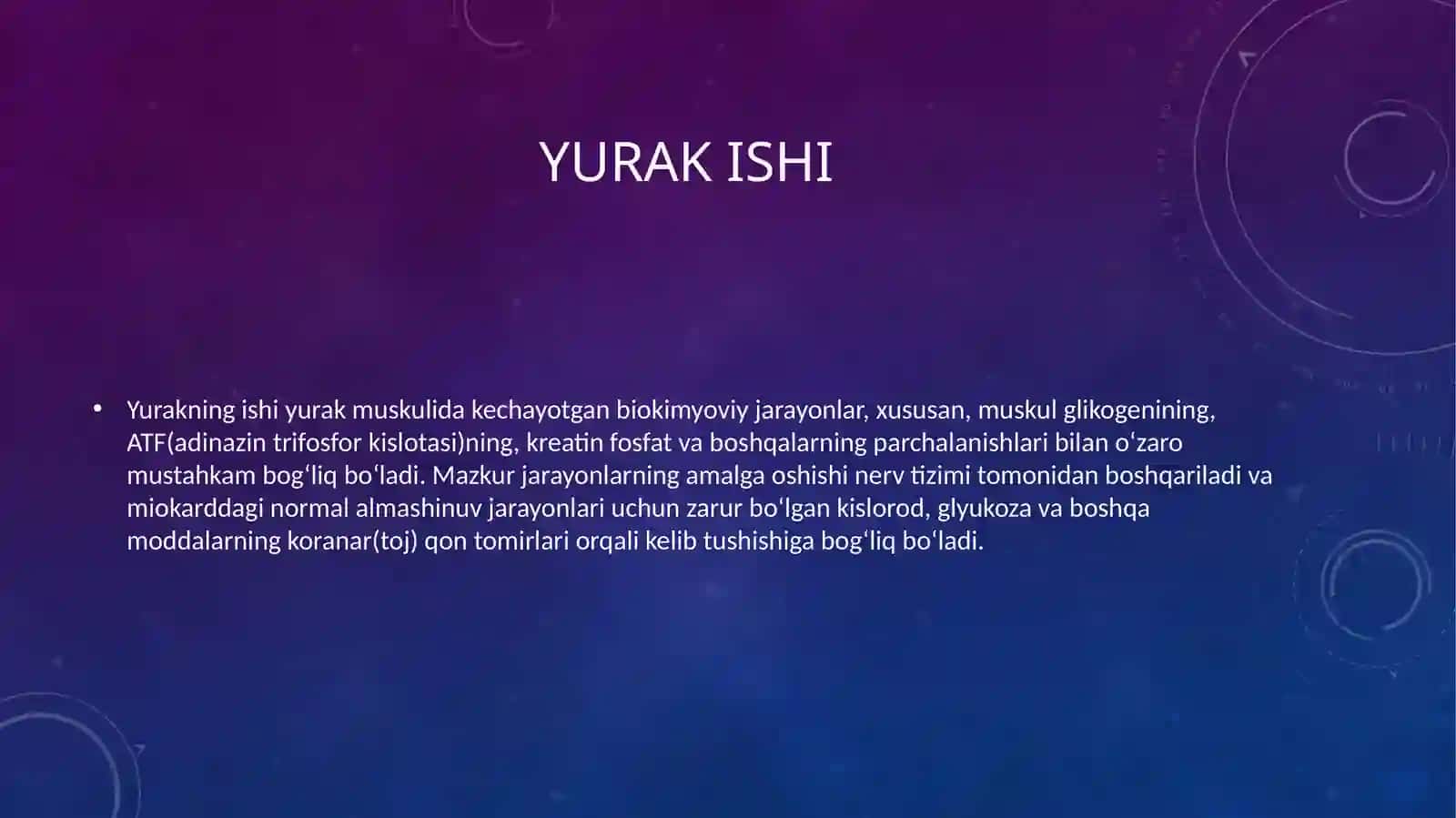 Yurak muskuli fiziologik xususiyatlarining buzilishi 3