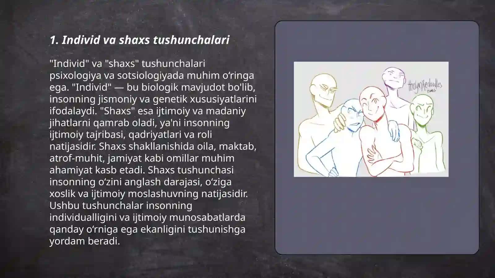 Individ, shaxs, individuallik tushunchalari 3