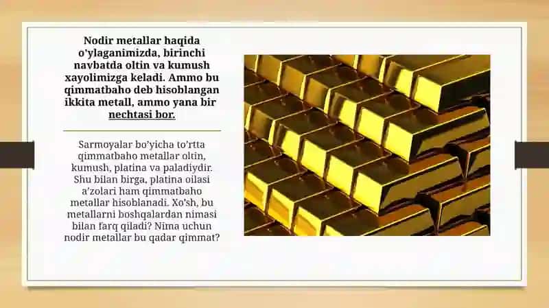 Nodir metallar 3
